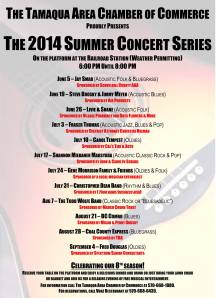 tamaqua chamber of commerce summer concert series 2014
