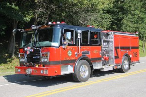 Tuscarora Fire Company Truck, Apparatus Parade, Tuscarora, 7-26-2014 (104)