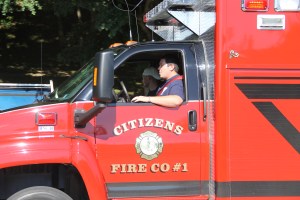 Tuscarora Fire Company Truck, Apparatus Parade, Tuscarora, 7-26-2014 (112)
