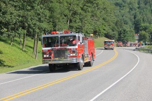 Tuscarora Fire Company Truck, Apparatus Parade, Tuscarora, 7-26-2014 (147)