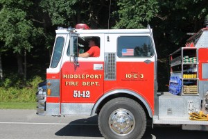 Tuscarora Fire Company Truck, Apparatus Parade, Tuscarora, 7-26-2014 (152)
