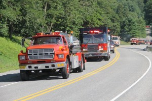 Tuscarora Fire Company Truck, Apparatus Parade, Tuscarora, 7-26-2014 (160)