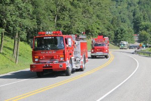 Tuscarora Fire Company Truck, Apparatus Parade, Tuscarora, 7-26-2014 (202)