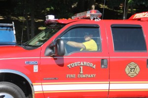 Tuscarora Fire Company Truck, Apparatus Parade, Tuscarora, 7-26-2014 (37)