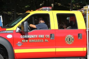 Tuscarora Fire Company Truck, Apparatus Parade, Tuscarora, 7-26-2014 (97)