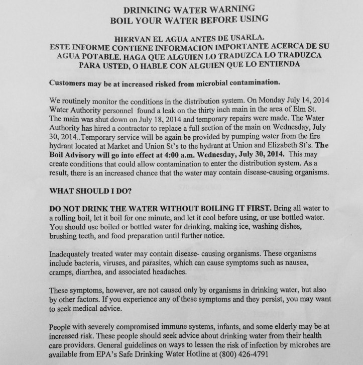 Water Boil Advisory, Dutch Hill, Tamaqua, 7-29-2014 (4)