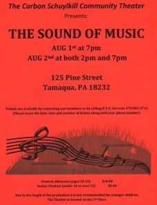 8-1-2014, The Sound of Music, Community Arts Center, Tamaqua