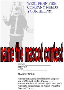 8-10-2014, Name the Mascot, West Penn Fire Company, West Penn