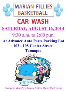 8-16-2014, Car Wash for Marian Fillies Basketball Team, Advanced Auto, Tamaqua 2