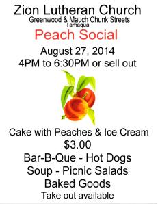 8-27-2014, Peach Social, Zion Lutheran Church, Tamaqua (2)