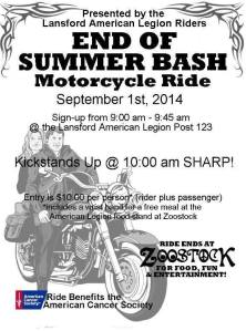 9-1-2014, End of Summer Bash, Bike Ride, Lanford American Legion, Lansford