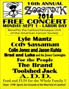 9-1-2014, ZooStock, Sports Zoo, Lansford 2