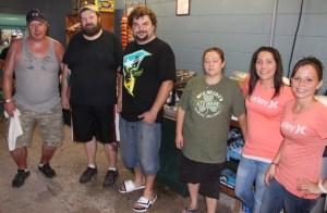 Pictured from left are volunteers Ray Sell, Rob Bachert, Brandon Brode, Amy Thomas, Brook Moyer and Alicia Whah.