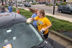 Car Wash Fundraiser, Marian Fillies Basketball Team, Advanced Auto, Tamaqua, 8-16-2014 (7)