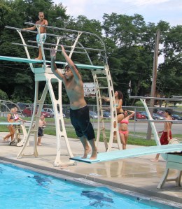 Diving and Sliding, Splash Day, H.D. Buehler Memorial Bungalow Pool, Tamaqua, 8-2-2014 (135)