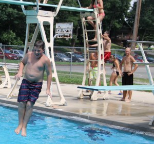Diving and Sliding, Splash Day, H.D. Buehler Memorial Bungalow Pool, Tamaqua, 8-2-2014 (141)