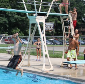 Diving and Sliding, Splash Day, H.D. Buehler Memorial Bungalow Pool, Tamaqua, 8-2-2014 (144)
