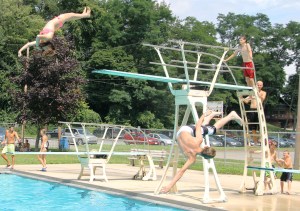 Diving and Sliding, Splash Day, H.D. Buehler Memorial Bungalow Pool, Tamaqua, 8-2-2014 (146)
