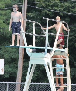 Diving and Sliding, Splash Day, H.D. Buehler Memorial Bungalow Pool, Tamaqua, 8-2-2014 (167)