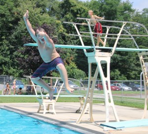 Diving and Sliding, Splash Day, H.D. Buehler Memorial Bungalow Pool, Tamaqua, 8-2-2014 (21)