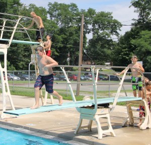 Diving and Sliding, Splash Day, H.D. Buehler Memorial Bungalow Pool, Tamaqua, 8-2-2014 (61)