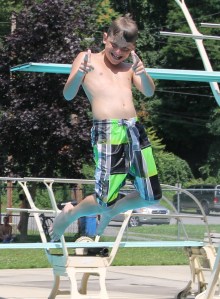 Diving and Sliding, Splash Day, H.D. Buehler Memorial Bungalow Pool, Tamaqua, 8-2-2014 (71)