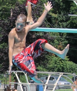Diving and Sliding, Splash Day, H.D. Buehler Memorial Bungalow Pool, Tamaqua, 8-2-2014 (78)