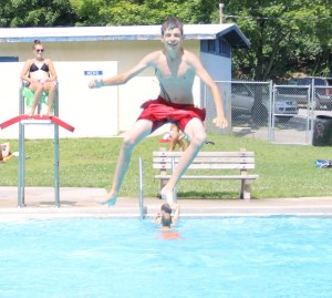 Diving and Sliding, Splash Day, H.D. Buehler Memorial Bungalow Pool, Tamaqua, 8-2-2014 (99)