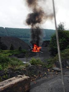 Fire, Front End Loader, via Nesquehoning Fire Company, Panther Creek Power, 8-3-2014 (2)