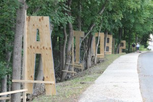 Justin Startzel, Signs on Stadium Hill, Tamaqua, 8-20-2014 (2)