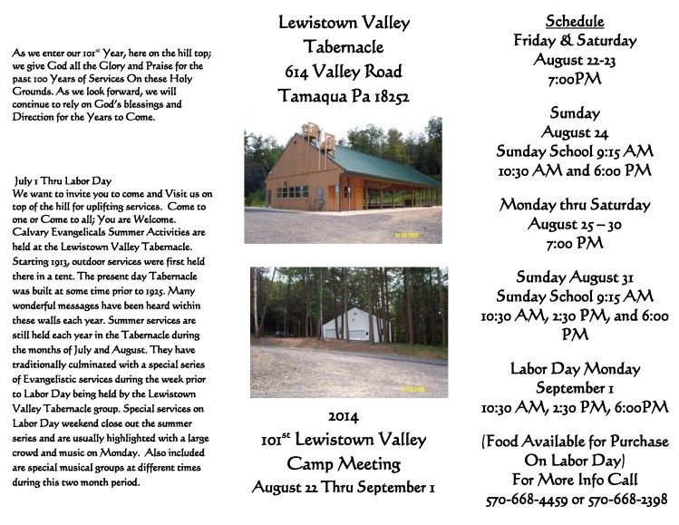 Lumber River Quartet, Lewistown Valley Tabernacle, Tamaqua, Walker Township (1)