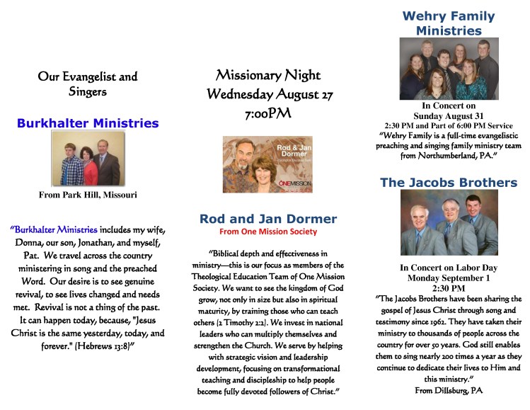 Lumber River Quartet, Lewistown Valley Tabernacle, Tamaqua, Walker Township (2)