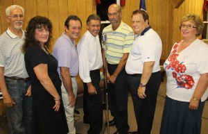 Pictured from left are Jim Cooley (guest musician), Beverly Heisler (LVT music coordinator/organist), Lumber River Quartet members Glenn West, Ronald Freeman, Les Gant, Greg Justice, and Brenda Reed (concert coordinator).