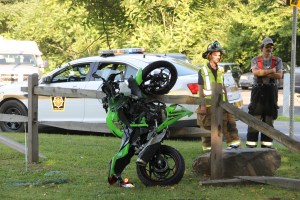 Motorcycle Accident, Man Flown, US209, near Cumbola, 8-9-2014 (1)