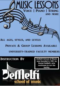 Music Lessons, DeMelfi, Community Arts Center, Tamaqua