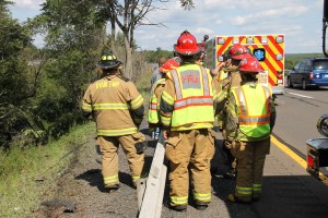 MVA, Car Misses Trees, mile marker 125.2, Interstate 81, Ryan Township,8-9-2014 (13)