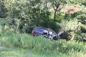 MVA, Car Misses Trees, mile marker 125.2, Interstate 81, Ryan Township,8-9-2014 (21)