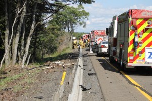 MVA, Car Misses Trees, mile marker 125.2, Interstate 81, Ryan Township,8-9-2014 (28)