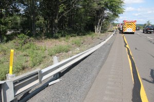 MVA, Car Misses Trees, mile marker 125.2, Interstate 81, Ryan Township,8-9-2014 (3)