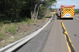 MVA, Car Misses Trees, mile marker 125.2, Interstate 81, Ryan Township,8-9-2014 (4)