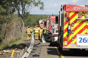 MVA, Car Misses Trees, mile marker 125.2, Interstate 81, Ryan Township,8-9-2014 (6)