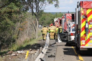 MVA, Car Misses Trees, mile marker 125.2, Interstate 81, Ryan Township,8-9-2014 (7)