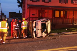 Overturned Vehicle, photo from Harry Hontz, SR902, Lansford, 8-27-2014 (11)