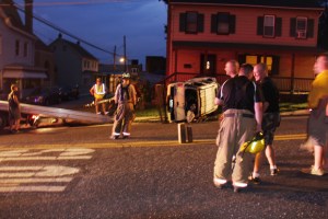 Overturned Vehicle, photo from Harry Hontz, SR902, Lansford, 8-27-2014 (12)