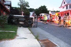 Overturned Vehicle, photo from Harry Hontz, SR902, Lansford, 8-27-2014 (5)