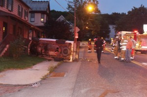 Overturned Vehicle, photo from Harry Hontz, SR902, Lansford, 8-27-2014 (9)