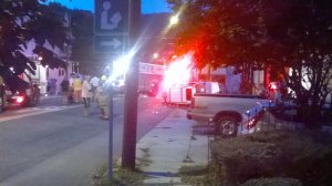 Overturned Vehicle, photo from Jay Applegate, SR902, Lansford, 8-27-2014 (2)