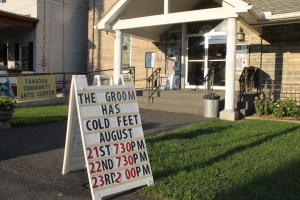 Pre performance of The Groom Has Cold Feet, Community Arts Center, Tamaqua, 8-18-2014 (2)