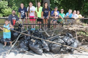 River Cleanup, Little Schuylkill River, next to Boyer's Food Market, Tamaqua, 8-9-2014 (34)