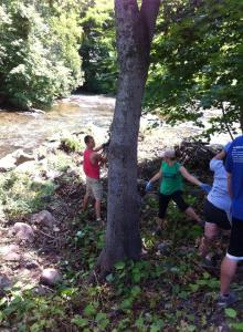 River Cleanup, Little Schuylkill River, next to Boyer's Food Market, Tamaqua, 8-9-2014, Beth Kester (8)